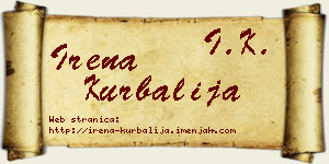 Irena Kurbalija vizit kartica
